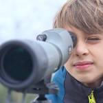 Aden Boone, 11, looked through a spotting scope. It was the 8th annual Christmas Bird Count for Kids (CBC4Kids) at Langley City&rsquo;s Brydon Lagoon on Sunday, Dec. 28, organized by the Langley City-based Explore Science Club. (Dan Ferguson/Langley Advance Times)
